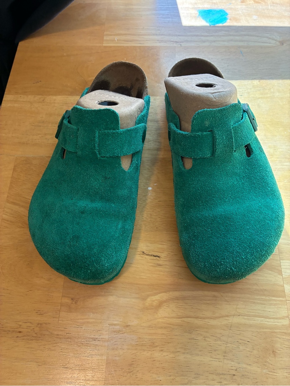 Birkenstock clogs Boston on mallard green